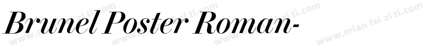 Brunel Poster Roman字体转换